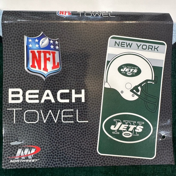 NY Jets beach towel NEW 30” x 60” - Picture 5 of 9